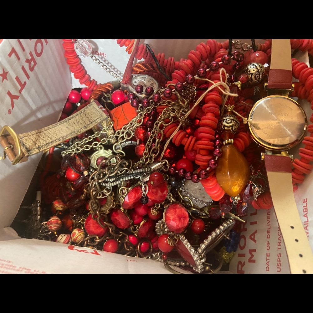 4+lbs Red Jewelry For Harvest, Craft, Repurpose